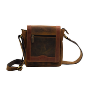 Genuine Leather Crossbody Purse Style - Brown (Multi)