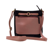 Genuine Leather Crossbody Purse - Dual Tone