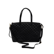 Genuine Leather Tote Bag - Black / Coffee