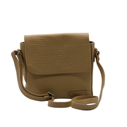 Genuine Leather Crossbody Purse Croco - Multi