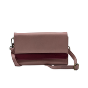 Genuine Leather Crossbody Purse and Wallet - Dual Tone