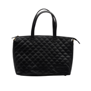 Genuine Leather Tote Bag - Black / Coffee