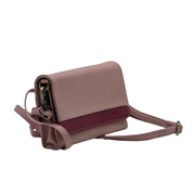 Genuine Leather Crossbody Purse and Wallet - Dual Tone