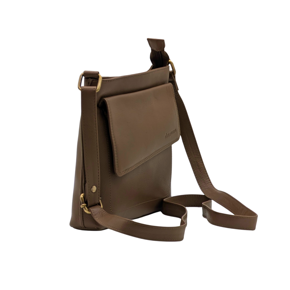 Genuine Leather Crossbody Purse - Multi