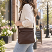 Genuine Leather Crossbody Purse Style - (Multi)