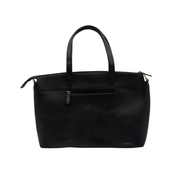 Genuine Leather Tote Bag - Black / Coffee