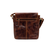 Genuine Leather Crossbody Purse Messenger Style - Brown