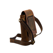Genuine Leather Crossbody Purse Style - Brown (Multi)