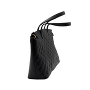 Genuine Leather Tote Bag - Black / Coffee