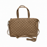 Genuine Leather Tote Bag - Black / Coffee