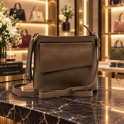 Genuine Leather Crossbody Purse - Multi