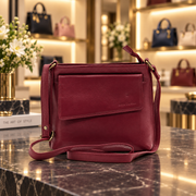 Genuine Leather Crossbody Purse - Multi