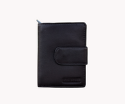 Genuine Leather Women's Wallet - Black and Brown