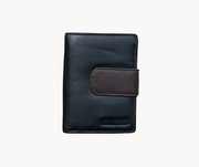 Genuine Leather Women's Wallet - Black and Brown