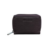 Genuine Leather RFID Card Holder Wallet with ID Window Brown