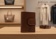 Genuine Leather RFID Wallet - Tan