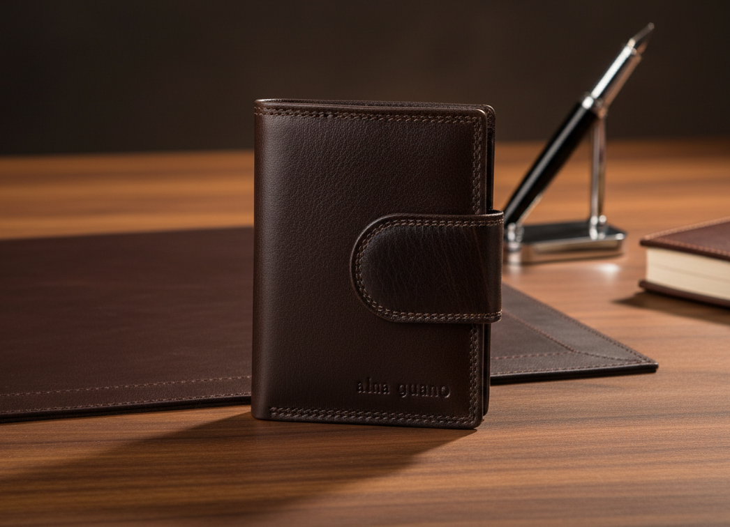 Genuine Leather RFID Wallet - Brown