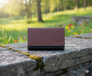Genuine Leather Women's RFID Wallet - Black and Cognac