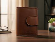 Genuine Leather RFID Wallet - Tan