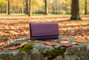Genuine Women's Leather RFID Wallet - Pink and Purple