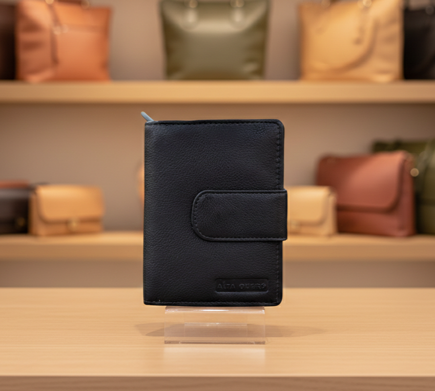 Genuine Leather Ladies Wallet – Black and Brown