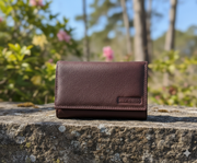 Genuine Leather Women's RFID Wallet - Cognac