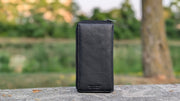 Genuine Leather Women's RFID Wallet - Black Croco