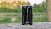 Genuine Leather Women's RFID Wallet - Black Croco