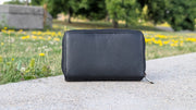 Genuine Leather Women's RFID Wallet - Black