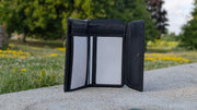Genuine Leather Women's RFID Wallet - Black
