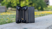 Genuine Leather Women's RFID Wallet - Black