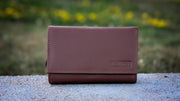 Genuine Leather Women's RFID Wallet - Cognac