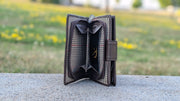 Genuine Leather Women's Wallet - Black and Brown