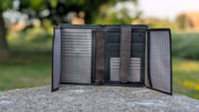 Genuine Leather Women's Wallet - Black and Brown
