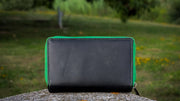 Genuine Leather Women's RFID Wallet - Black
