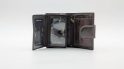 Genuine Leather RFID Wallet - Brown