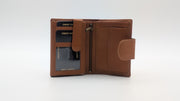 Genuine Leather RFID Wallet - Tan