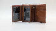 Genuine Leather RFID Wallet - Tan