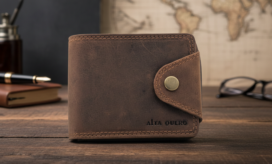 Genuine Leather Men's Wallet RFID – Black / Hunter