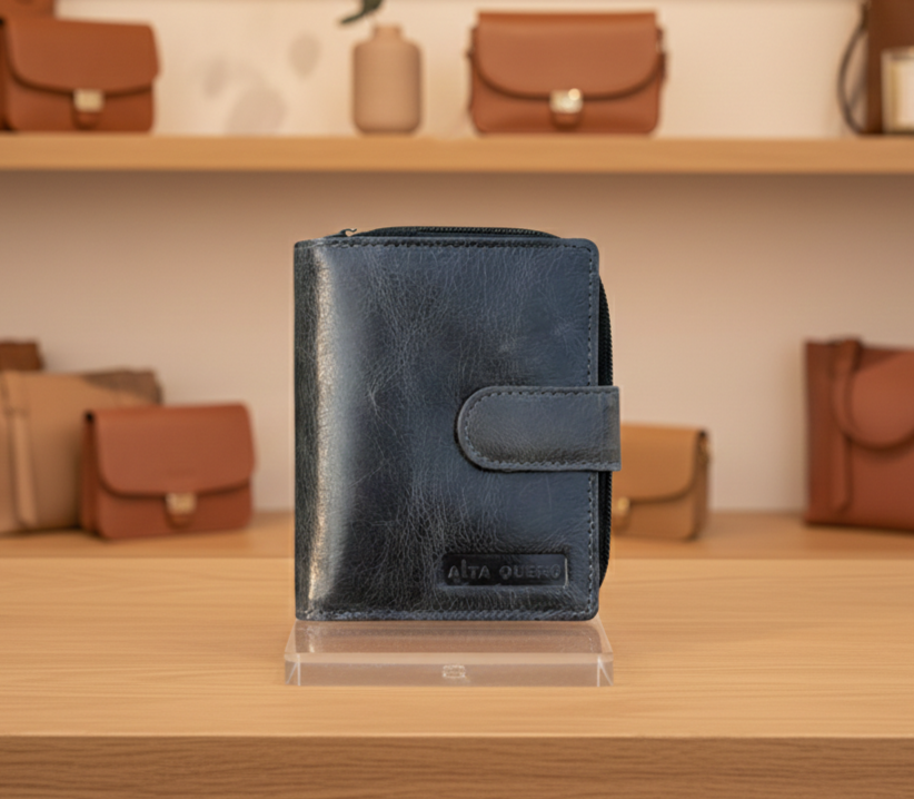 Genuine Leather Ladies Wallet – Black