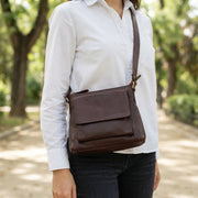 Genuine Leather Crossbody Purse - Multi