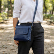 Genuine Leather Crossbody Purse - Multi