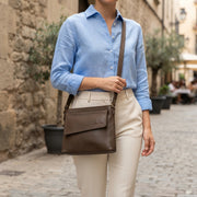 Genuine Leather Crossbody Purse - Multi